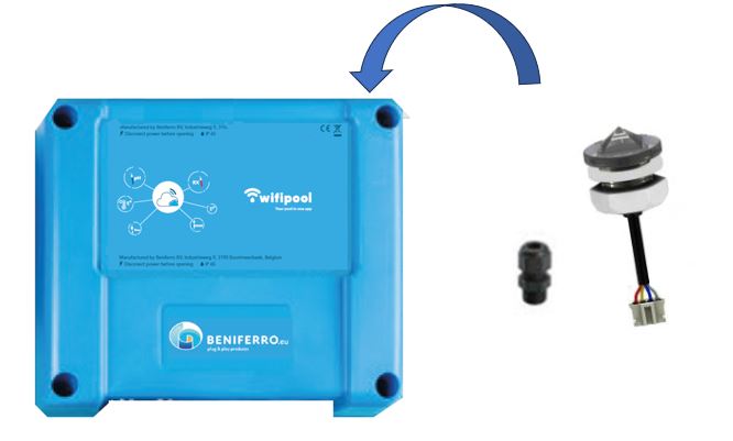 Extra niveaumeting voor zwembad of SPA op CONNECT PRO meet- en controledoos -