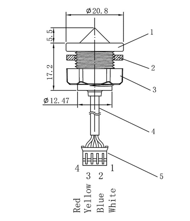 Detector de nivel infrarrojo para diversas aplicaciones - Cable de 2 m - Conexión de 3 hilos