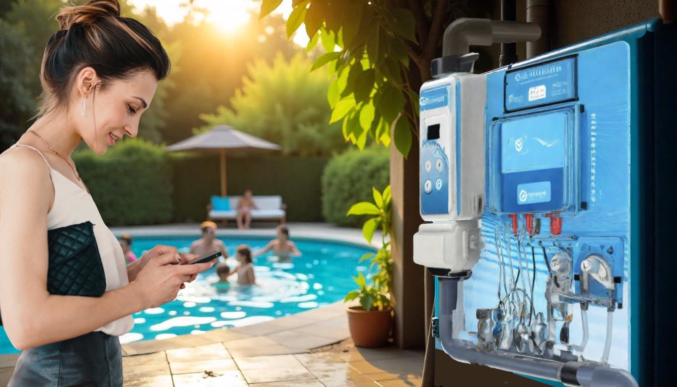 Generador de cloro HS premontado en placa de pared con control de pH y RX