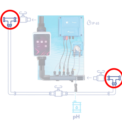  2x Peça em T 90° - PVC 50 mm para colar 16 bar (2 peças)