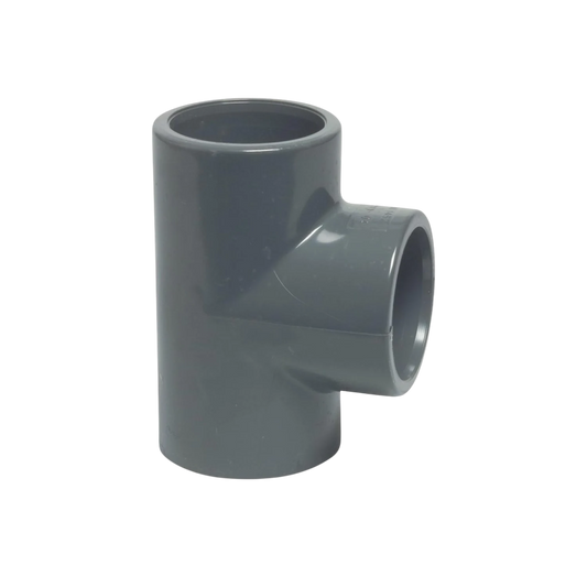 PVC-U T-koppeling 50mm 16bar drukbuis zwembadcirculatie doseerbypass