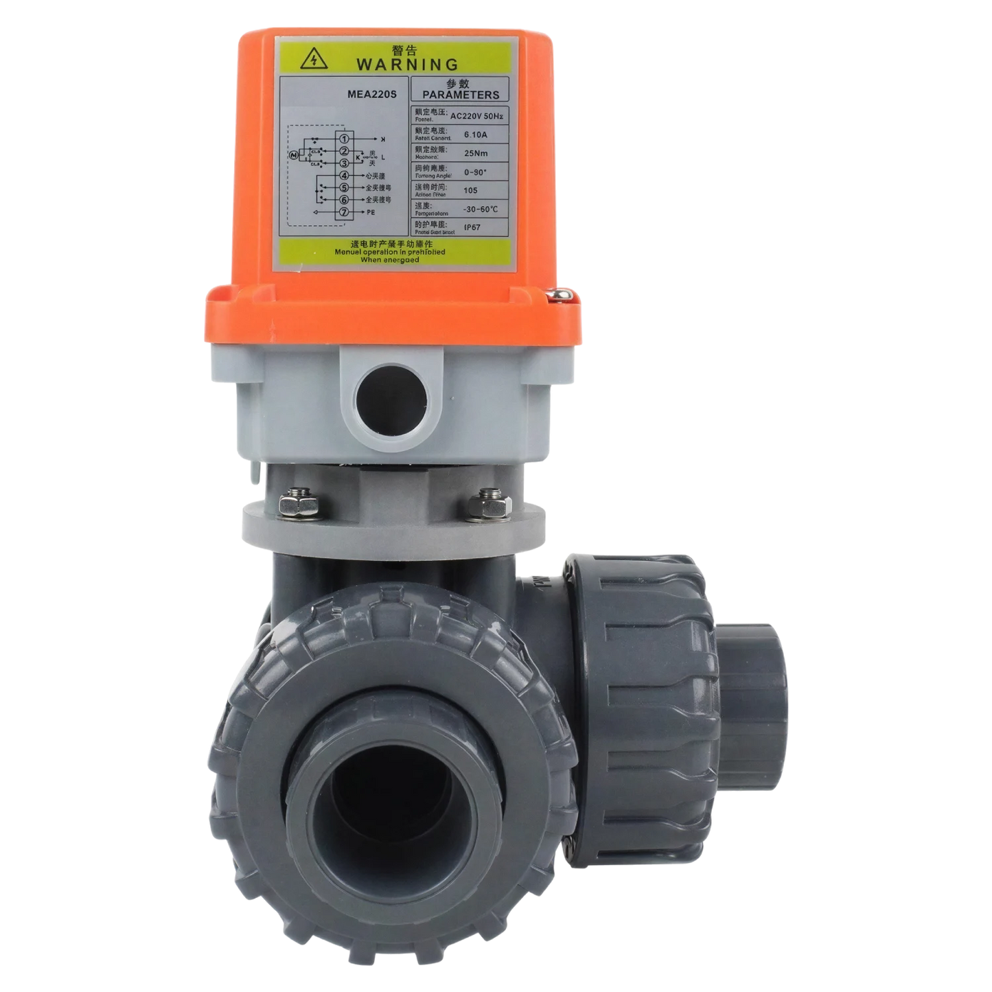 Válvula automática de 3 vias com diâmetro de 50 mm L e controlo de temperatura Benisol - plug &; play