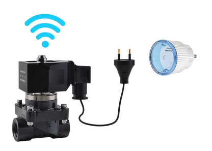 Valvola solenoide a 2 vie 1,5 pollici V 230V - opzioni aperto/chiuso | incl./escl. connessione WiFiPOOL