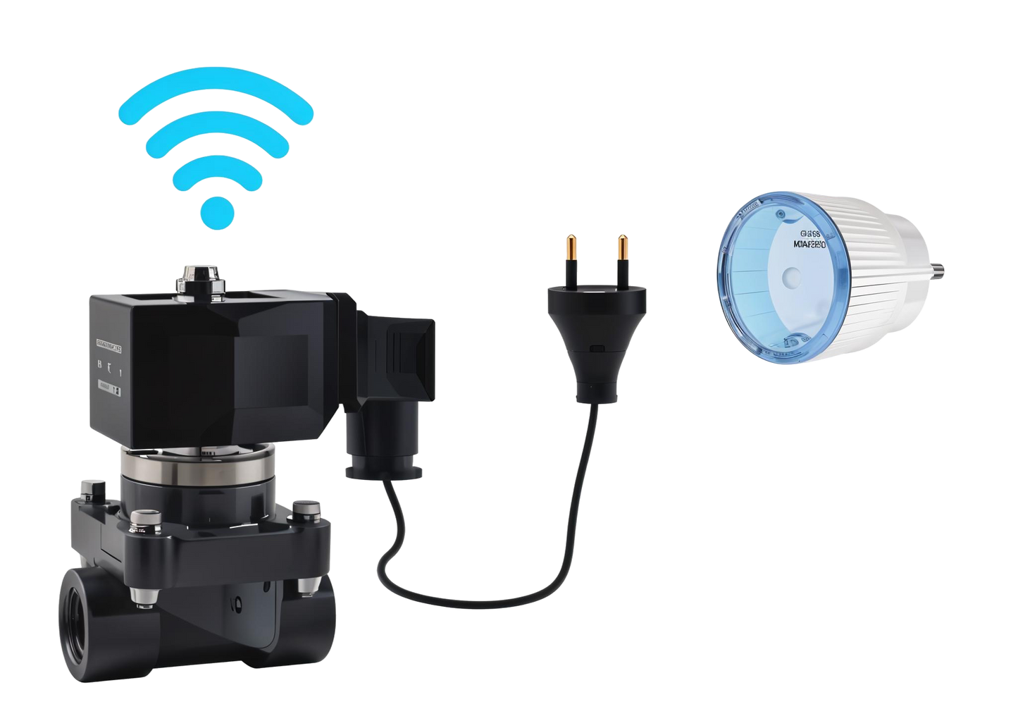 Válvula solenoide automática de 2 vías con wifi, rosca interna de 1 1/2 pulgadas, plug & play