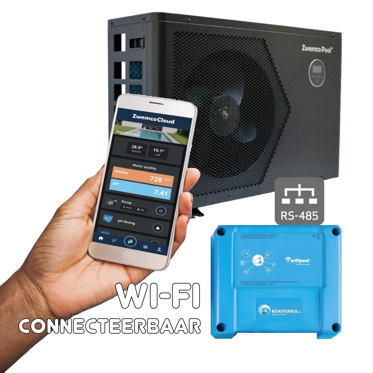 Zwemco Pool bomba calor inversor - extensión WiFiPOOL automatización