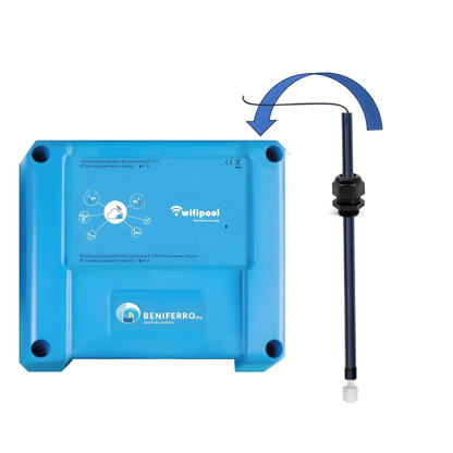 Extra niveaumeting voor zwembad op CONNECTPRO meet- en controledoos  - lengte  35cm voor 5 liter container waterbehandeling (pH+, pH-, chloor, anti-alg, vlokmiddel …)