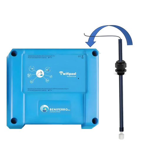 Extra niveaumeting voor zwembad op CONNECTPRO meet- en controledoos  - lengte  35cm voor 5 liter container waterbehandeling (pH+, pH-, chloor, anti-alg, vlokmiddel …)