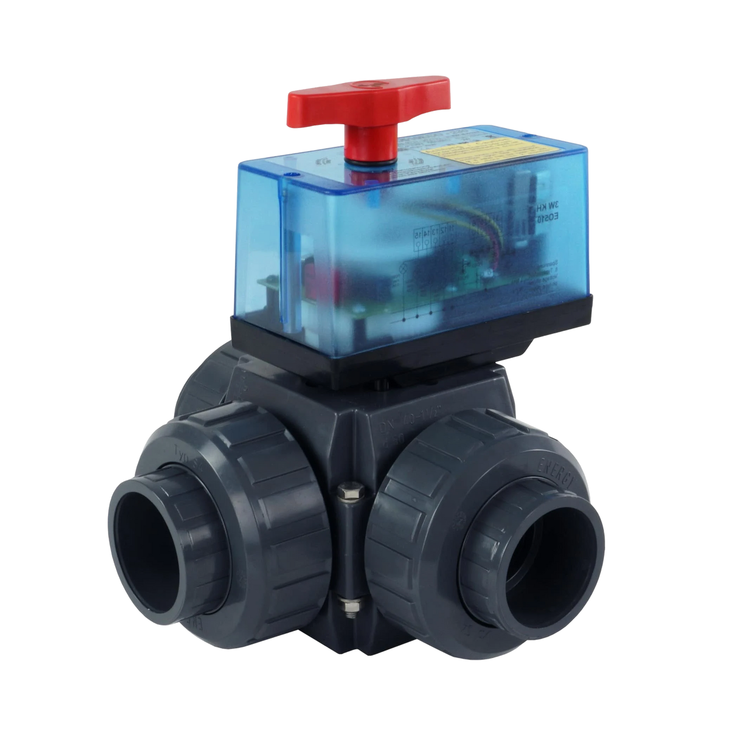 Ellettrovalvola a 3 vie 50 mm con passaggio T senza comando - tipo Peraqua