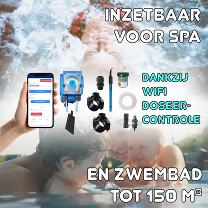 Bomba peristáltica de medição e controlo Wifipool RX - kit completo - piscina até 150m³