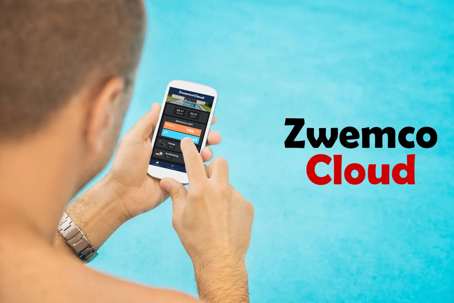Pool Twin PRO ZwemcoCloud - interruptor fluxo/nível - 2 sondas temp., 2 fichas 220V - piscina até 150m³