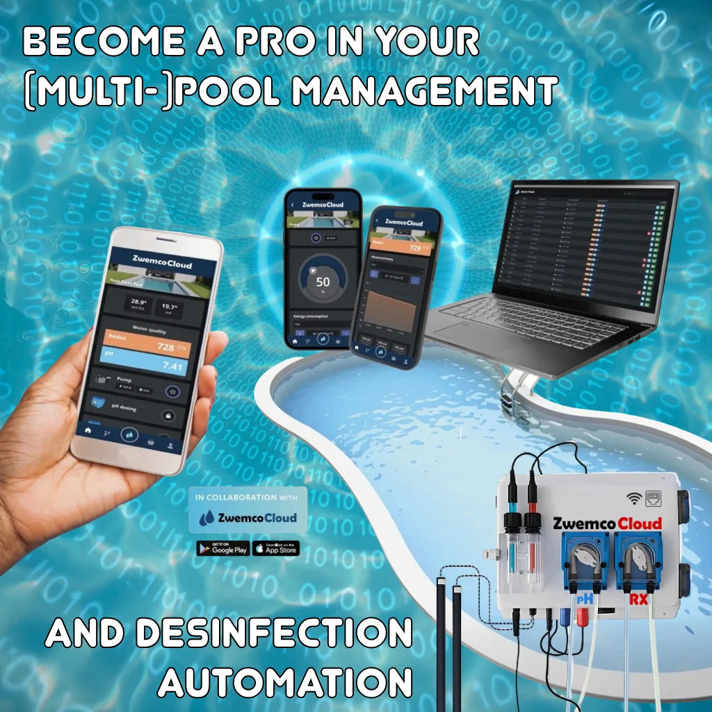 Pool Twin PRO ZwemcoCloud - interruptor fluxo/nível - 2 sondas temp., 2 fichas 220V - piscina até 150m³